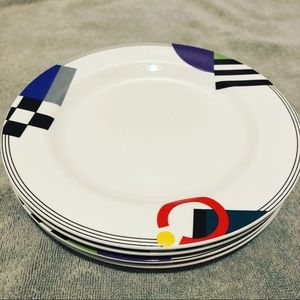 Vintage Mikasa “High Spirits” Set of 4 Plates